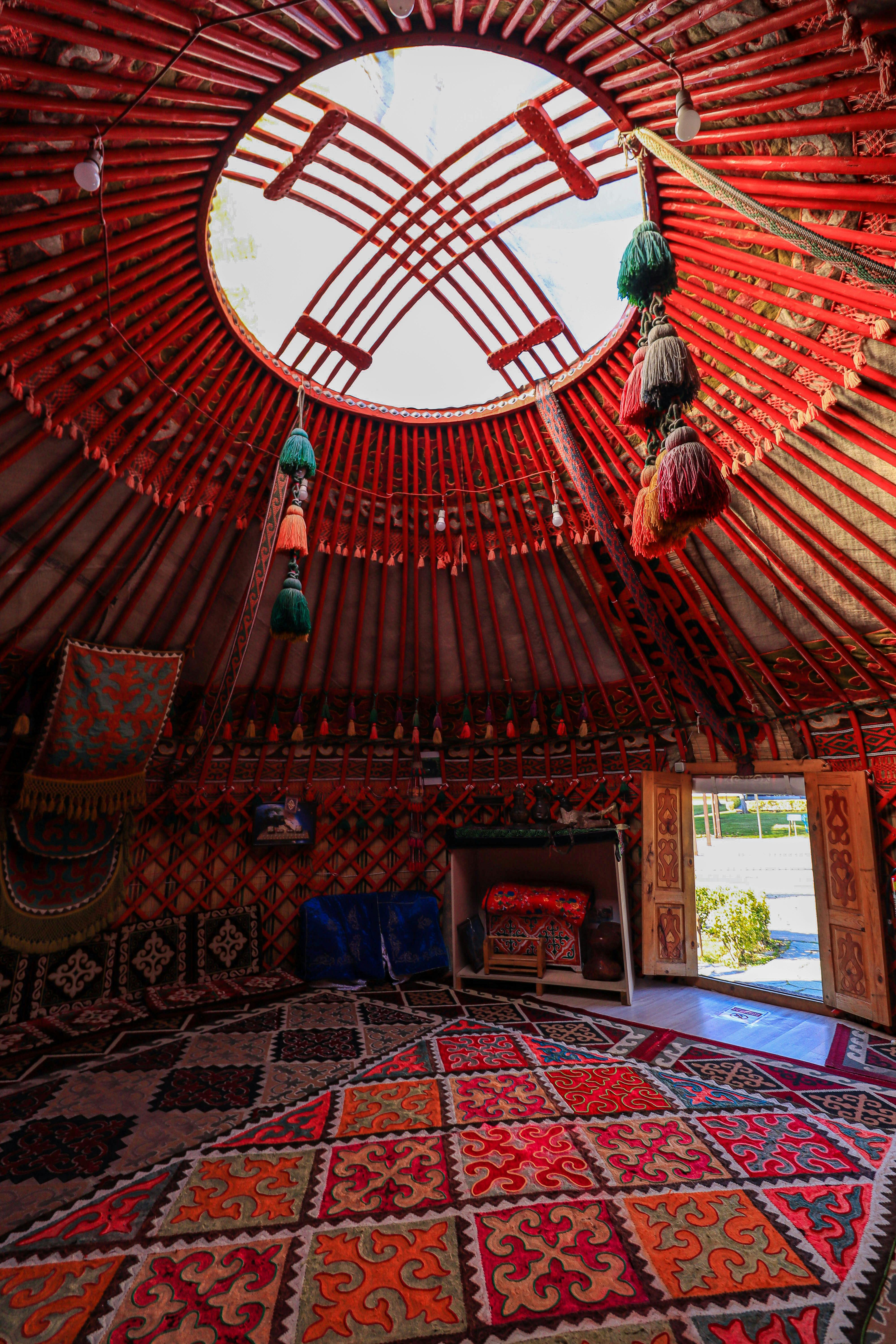 Traditional Pamiri yurt interior